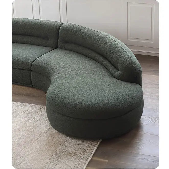 Yannik Four Seater Curved Sofa, Green Luxepalace.co.uk