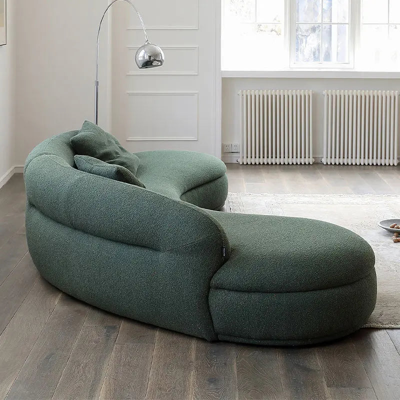 Yannik Four Seater Curved Sofa, Green Luxepalace.co.uk