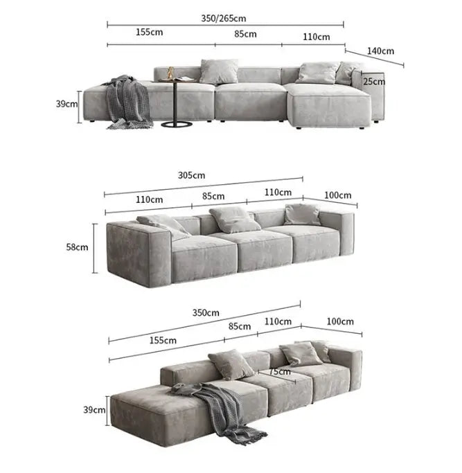 Yetta Three Seater, Four Seater Sofa, Corner Sofa, Grey Velvet Luxepalace.co.uk