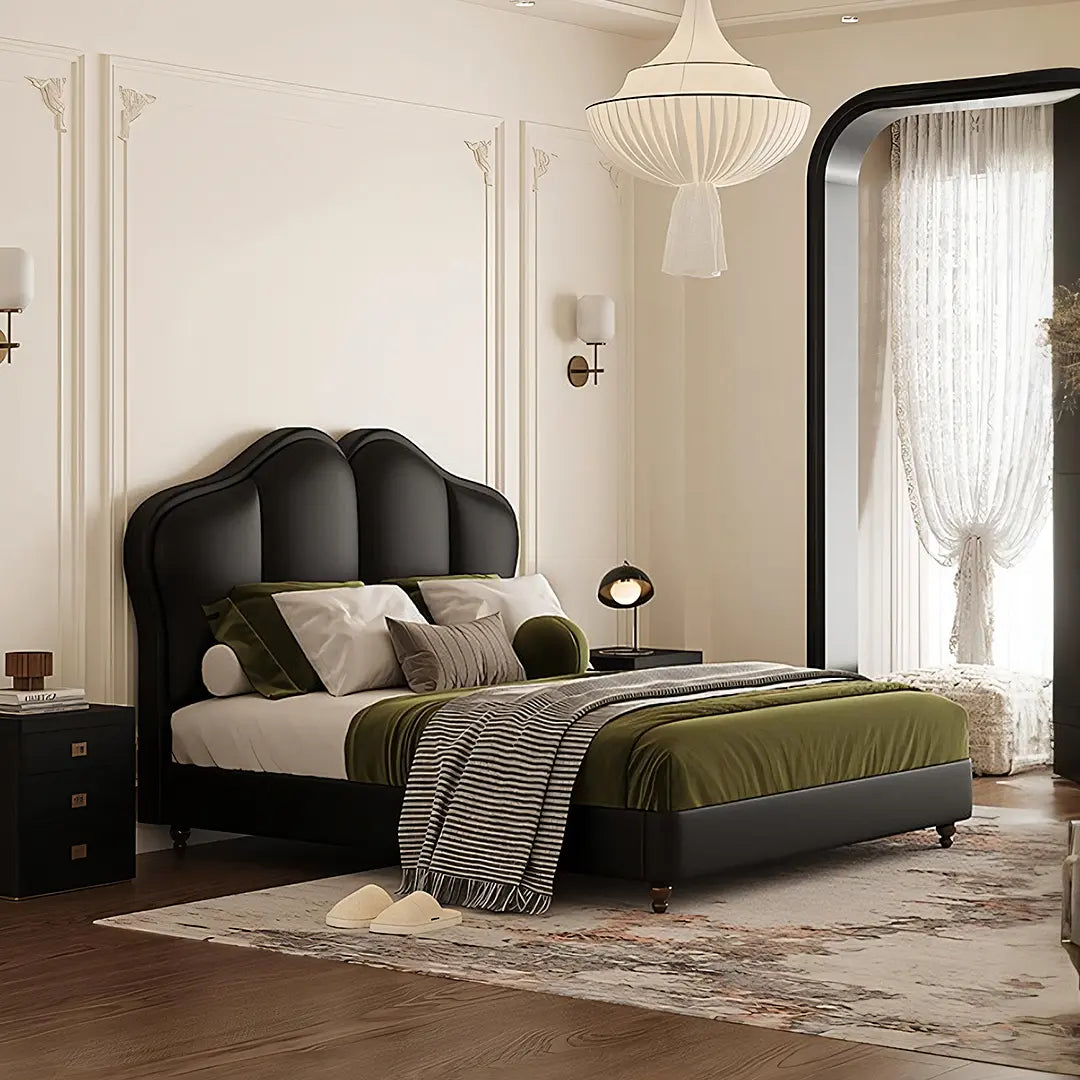 Zephyr Leather Double Bed Luxepalace.co.uk