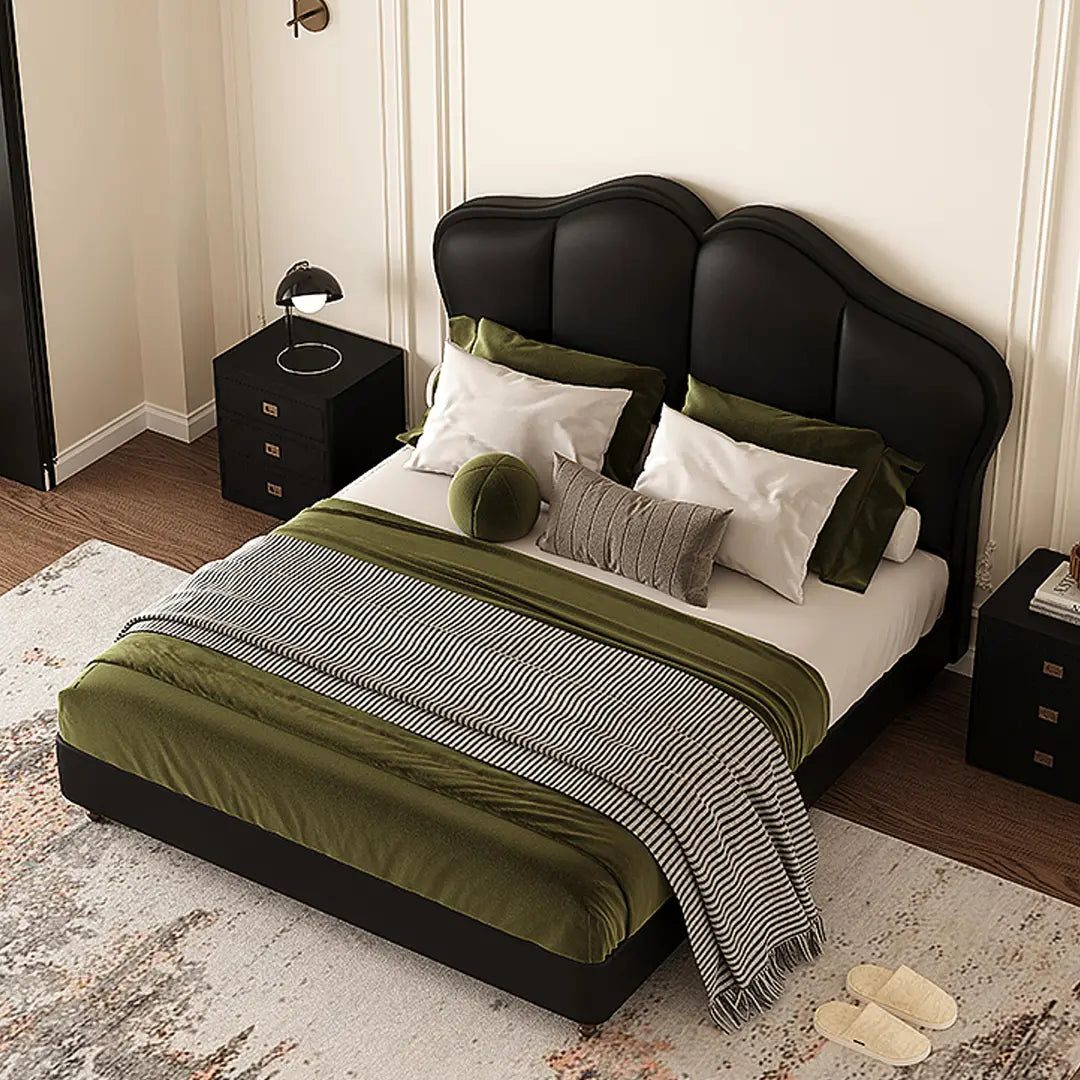 Zephyr Leather Double Bed Luxepalace.co.uk