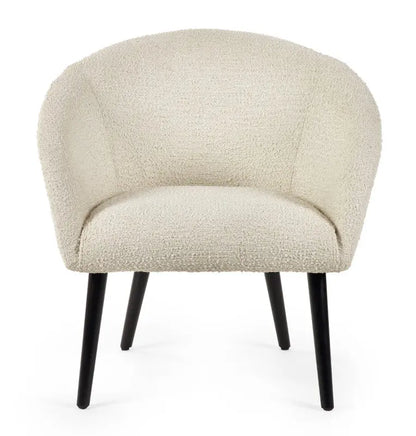Amari Boucle Accent Chair - Ivory Luxepalace