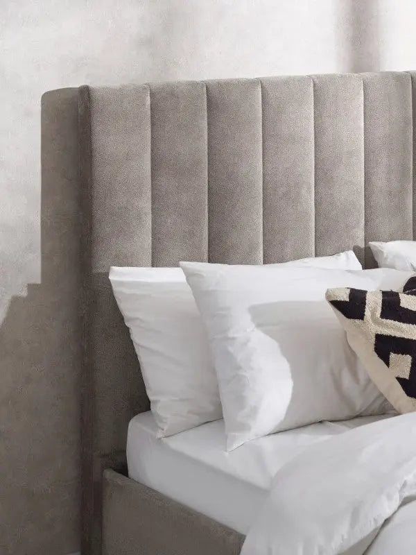 Eloise 135cm Double Bed - Grey Luxepalace