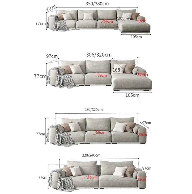 Frances Two Seater, Three Seater Sofa, Cotton Linen Luxepalace.co.uk