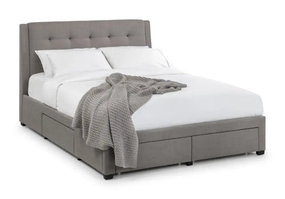 Fullerton 4 Drawer 135cm Double Bed  Grey Luxepalace