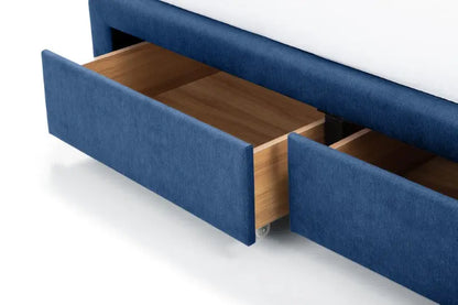 Fullerton 4 Drawer 150cm King Bed  Blue Luxepalace