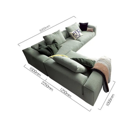 Goswell Two Seater, Three Seater Corner Sofa, Green Luxepalace.co.uk