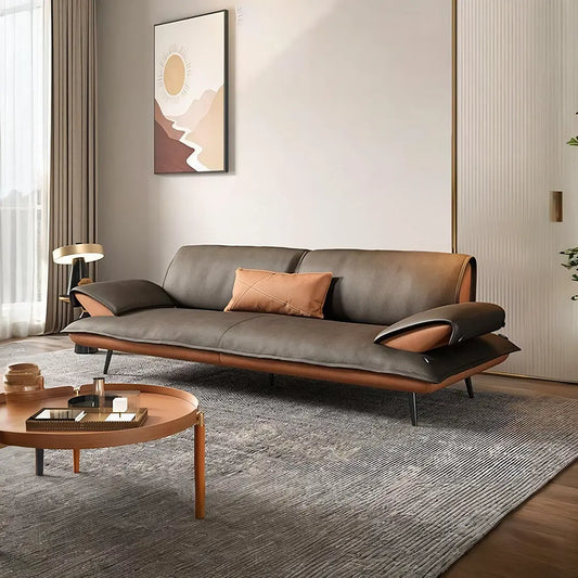 Julius S25 Three Seater Sofa, Leathaire Luxepalace.co.uk