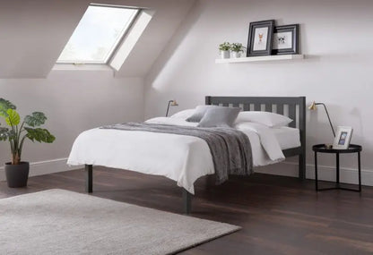 Luna 135cm Double Bed - Anthracite Luxepalace