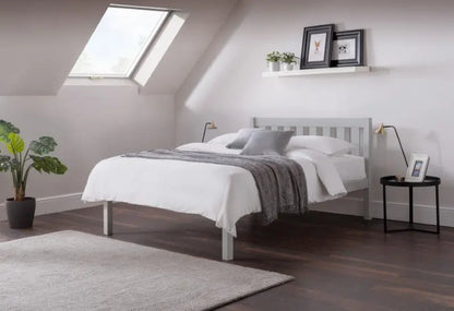 Luna 135cm Double Bed - Dove Grey Luxepalace