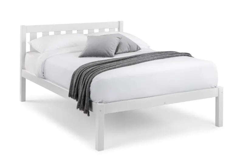 Luna 135cm Double Bed - Surf White Luxepalace