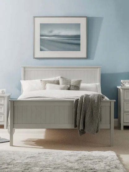 Maine 135cm Double Bed - Dove Grey Luxepalace