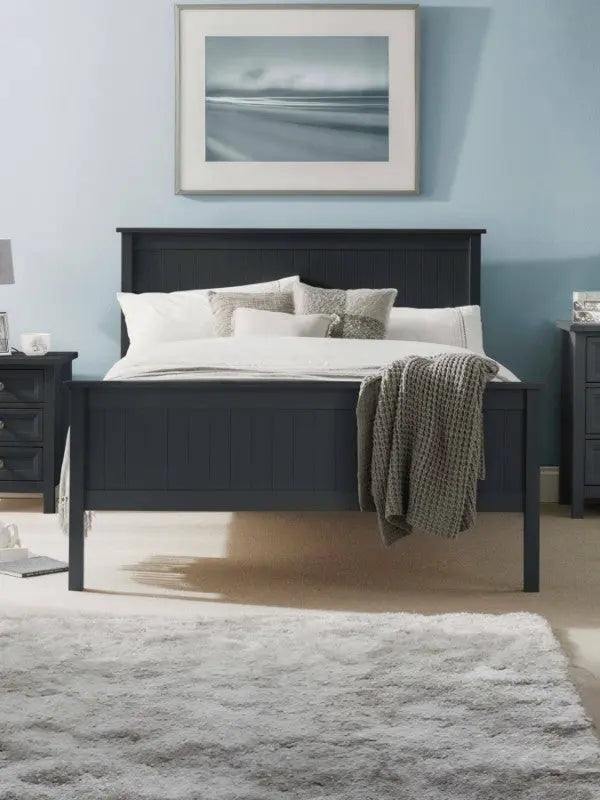 Maine 150cm King Bed - Anthracite Luxepalace