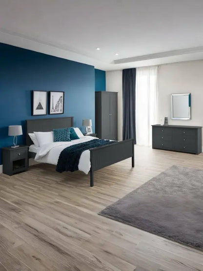 Maine 150cm King Bed - Anthracite Luxepalace
