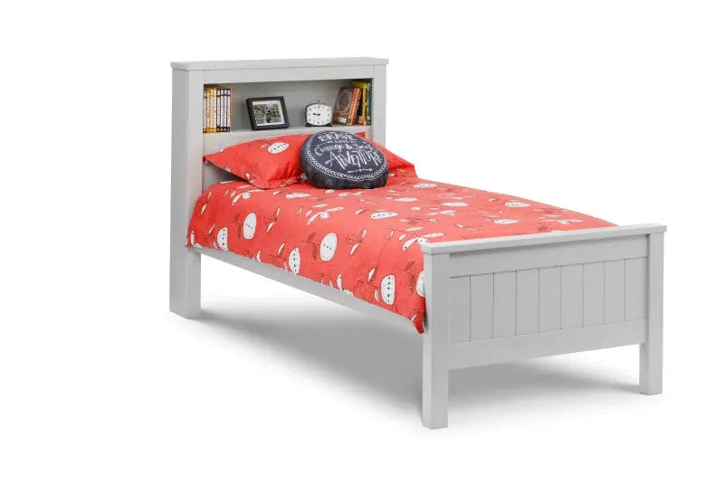 Maine Bookcase 90cm Single Bed - Dove Grey Luxepalace