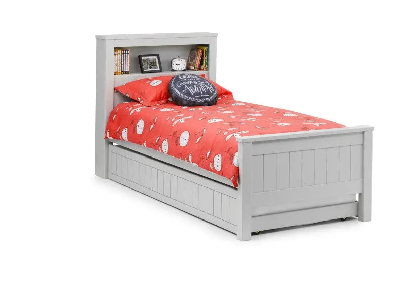 Maine Bookcase 90cm Single Bed - Dove Grey Luxepalace