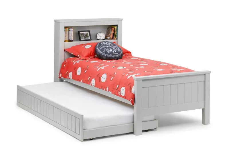 Maine Bookcase 90cm Single Bed - Dove Grey Luxepalace
