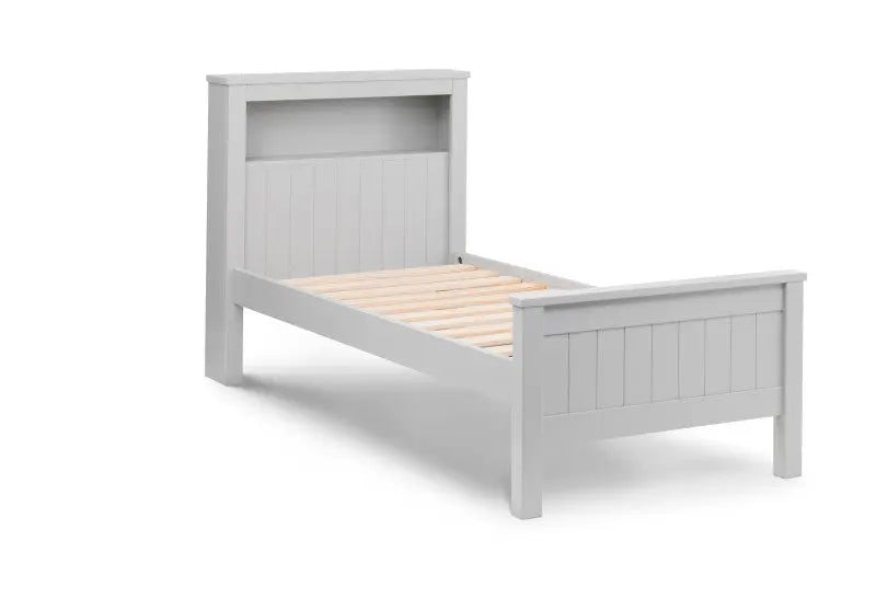Maine Bookcase 90cm Single Bed - Dove Grey Luxepalace