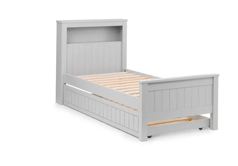 Maine Bookcase 90cm Single Bed - Dove Grey Luxepalace