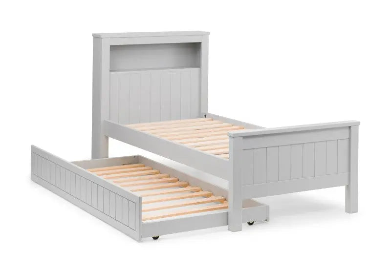 Maine Bookcase 90cm Single Bed - Dove Grey Luxepalace