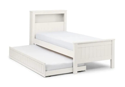 Maine Bookcase 90cm Single Bed - Surf White Luxepalace