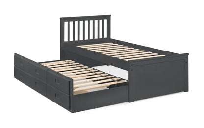 Maisie Bed With Underbed And Drawers Anthracite Luxepalace