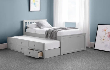 Maisie Bed With Underbed And Drawers - Dove Grey Luxepalace