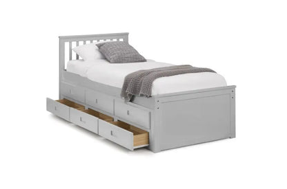 Maisie Bed With Underbed And Drawers - Dove Grey Luxepalace