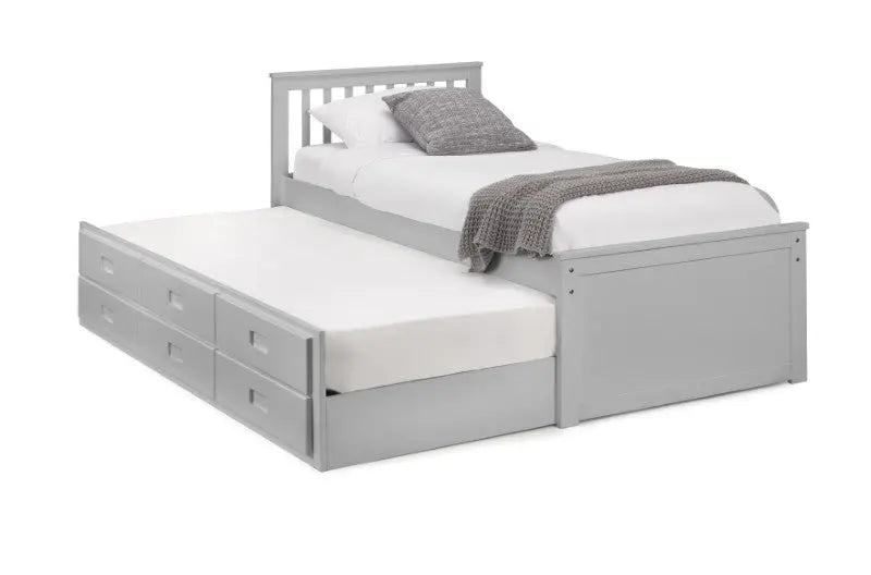 Maisie Bed With Underbed And Drawers - Dove Grey Luxepalace