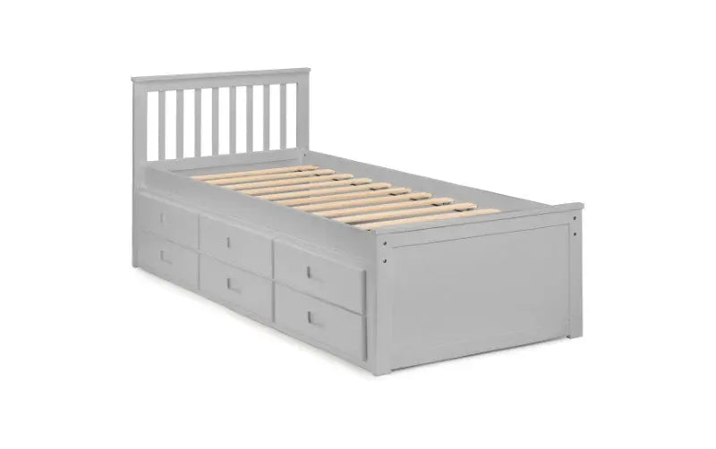 Maisie Bed With Underbed And Drawers - Dove Grey Luxepalace