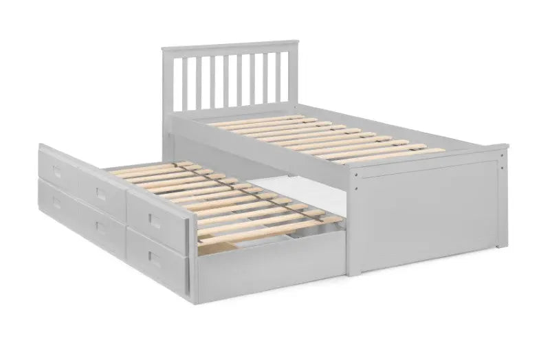 Maisie Bed With Underbed And Drawers - Dove Grey Luxepalace