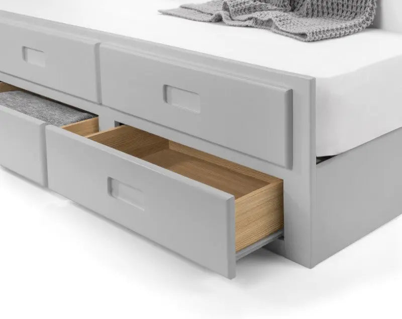 Maisie Bed With Underbed And Drawers - Dove Grey Luxepalace