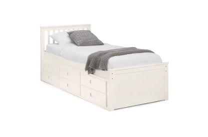 Maisie Bed With Underbed And Drawers - Surf White Luxepalace