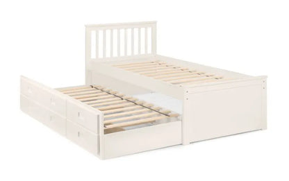 Maisie Bed With Underbed And Drawers - Surf White Luxepalace