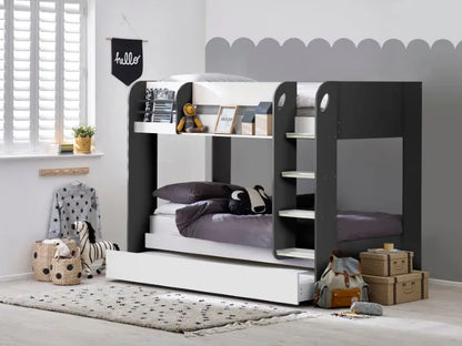 Mars Bunk & Underbed Charcoal & White Luxepalace