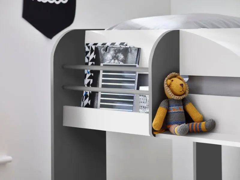 Mars Bunk & Underbed Charcoal & White Luxepalace