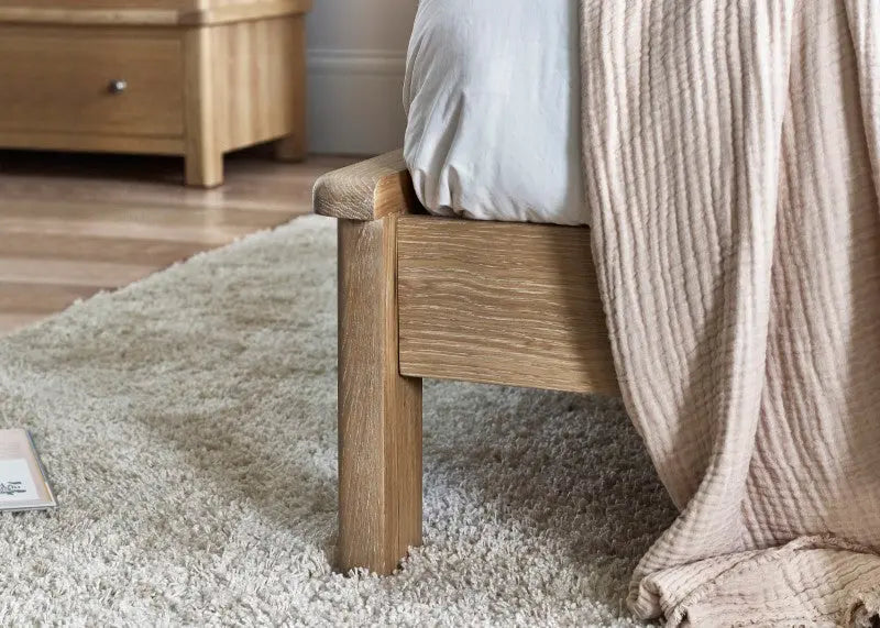 Memphis Limed Oak 135cm Double Bed Luxepalace