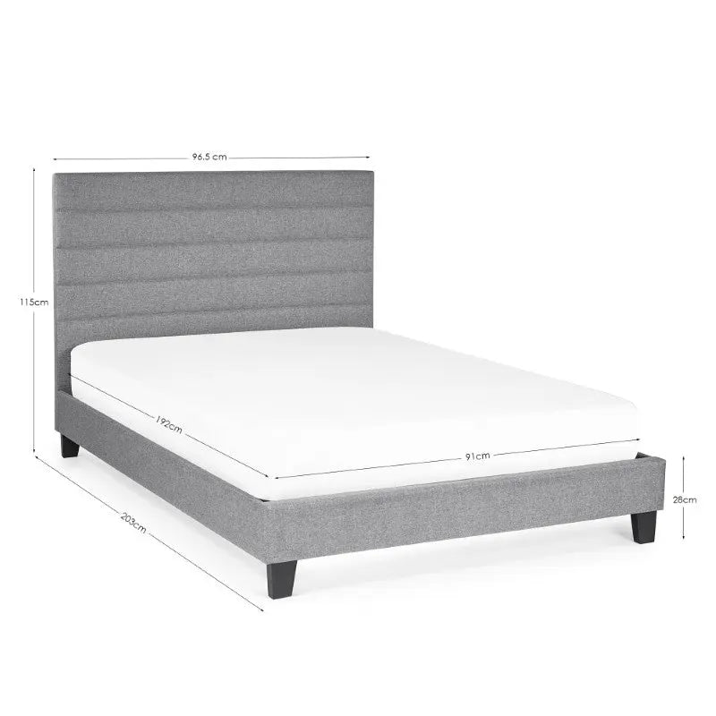 Merida 90cm Single Bed - Grey Luxepalace