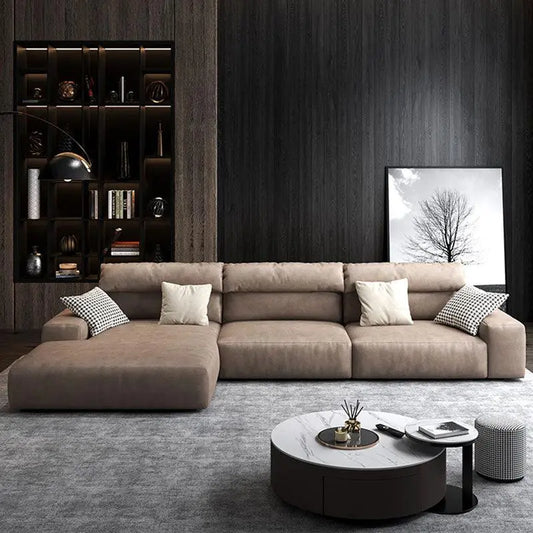 Montgomery Three Seater / Four Seater Corner Sofa, Leathaire Luxepalace.co.uk