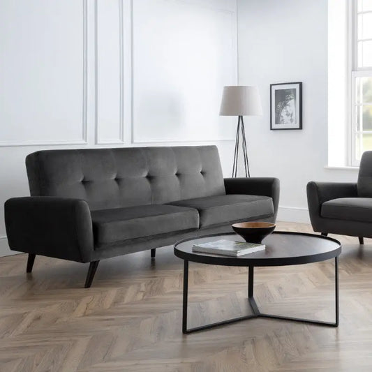 Monza 2 Seater In Dark Grey Velvet Luxepalace