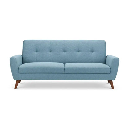 Monza 3 Seater Compact Retro Sofa - Blue Luxepalace