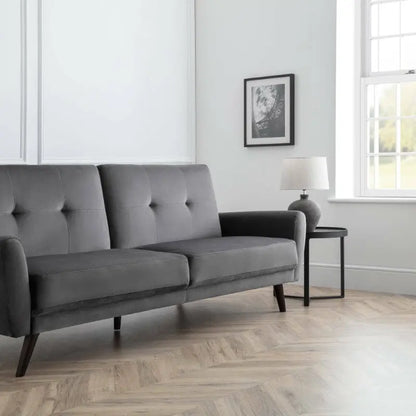 Monza Sofabed In Dark Grey Velvet Luxepalace