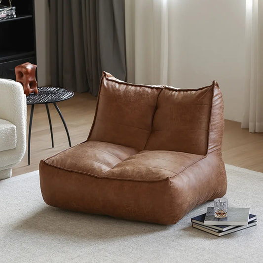 Nalany Lazybag style Bean Bag, Leathaire Luxepalace.co.uk