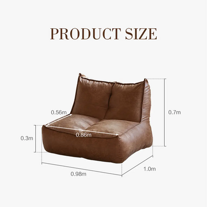 Nalany Lazybag style Bean Bag, Leathaire Luxepalace.co.uk