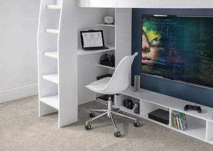 Nebula Gaming Bed With Desk White Luxepalace