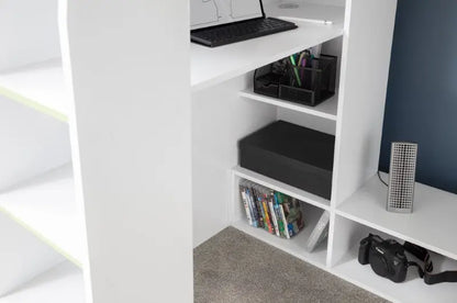 Nebula Gaming Bed With Desk White Luxepalace