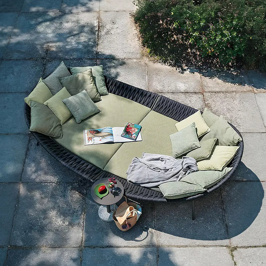 Neptune Outdoor Garden Sofa, Textilene Rope Woven Outdoor Couch Sofa Luxepalace.co.uk
