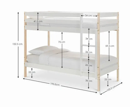 Nova Bunk Bed - Two Tone Luxepalace