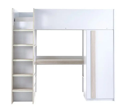 Ocean Highsleeper Pale Wood & White Luxepalace