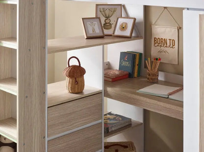 Ocean Highsleeper Pale Wood & White Luxepalace